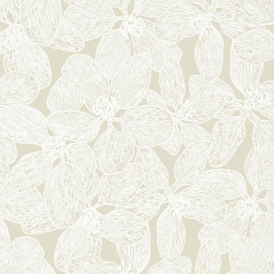 Thibaut Islander Island Orchid Wallpaper - Beige