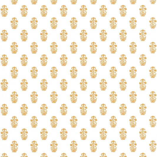 Thibaut Indienne Corwin Wallpaper - Gold on White