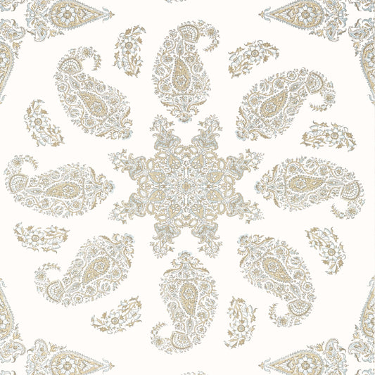 Thibaut Indienne East India Wallpaper - Beige