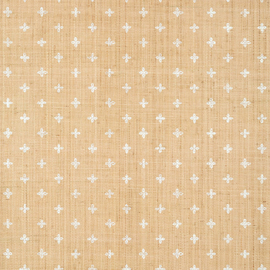 Thibaut Indienne Bethany Wallpaper - White on Natural