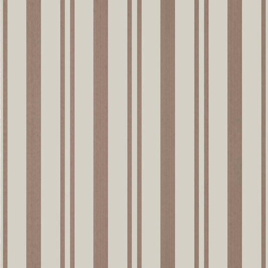 Thibaut Indienne Maggie Stripe Wallpaper - Brown