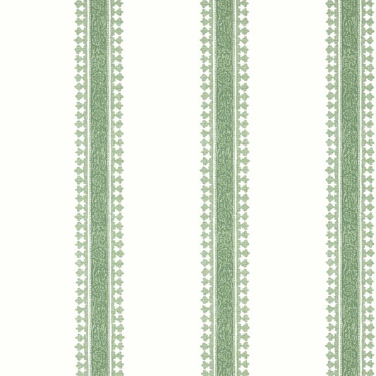 Thibaut Indienne Cambridge Stripe Wallpaper - Green