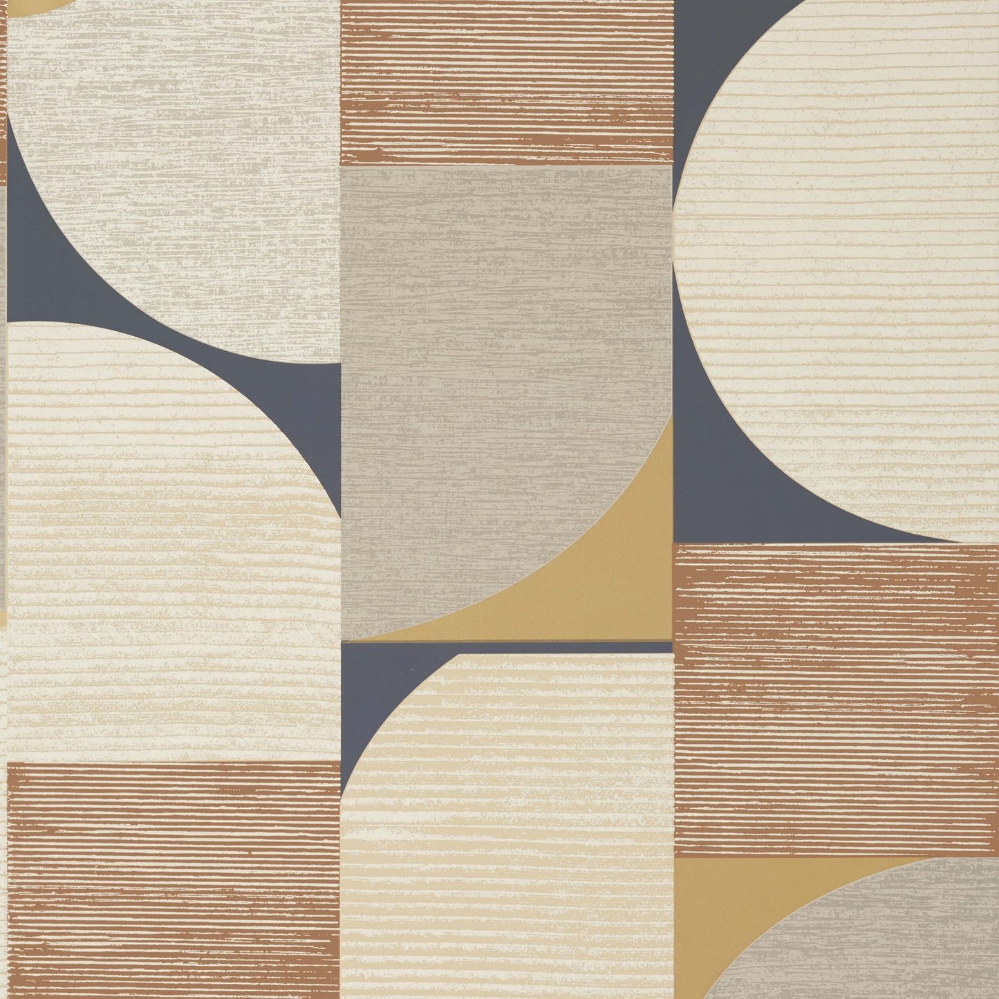 Thibaut Modern Resource Saturn Wallpaper - Metallic Copper & Black