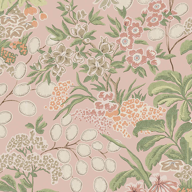 Thibaut Sojourn Meadow Wallpaper - Blush