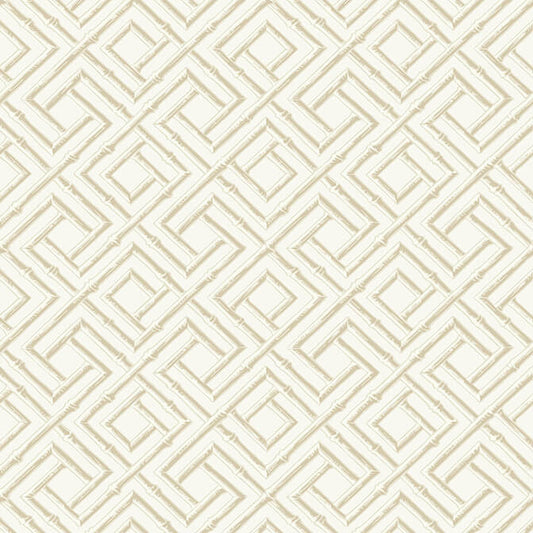 Thibaut Sojourn French Lattice Wallpaper - Cream