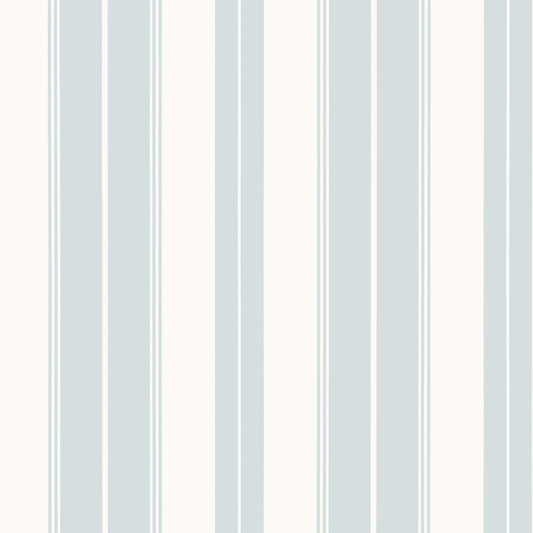 Thibaut Stripes & Checks Resource Norfolk Stripe Wallpaper - Spa Blue