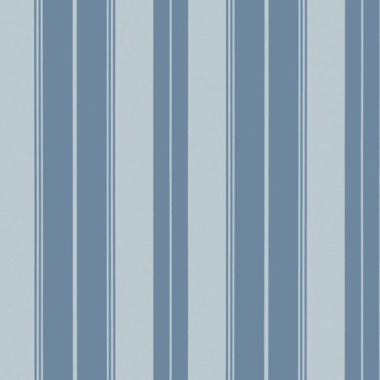 Thibaut Stripes & Checks Resource Norfolk Stripe Wallpaper - French Blue