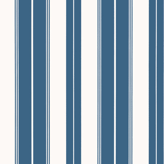 Thibaut Stripes & Checks Resource Norfolk Stripe Wallpaper - Navy