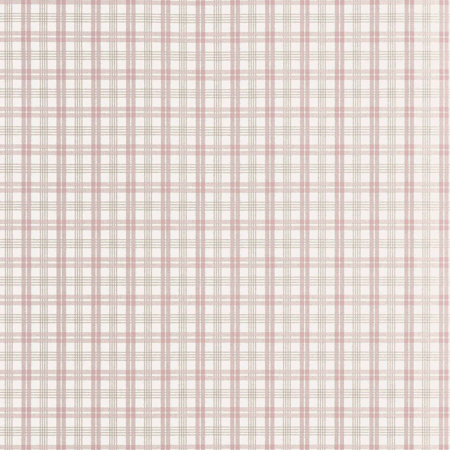 Thibaut Stripes & Checks Resource Huntley Plaid Wallpaper - Blush