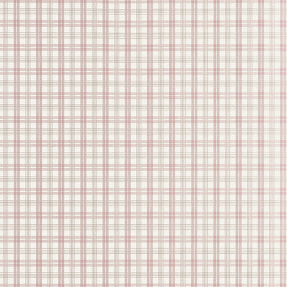 Thibaut Stripes & Checks Resource Huntley Plaid Wallpaper - Blush