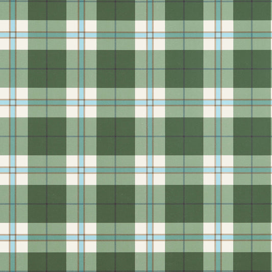 Thibaut Stripes & Checks Resource Douglas Plaid Wallpaper - Green