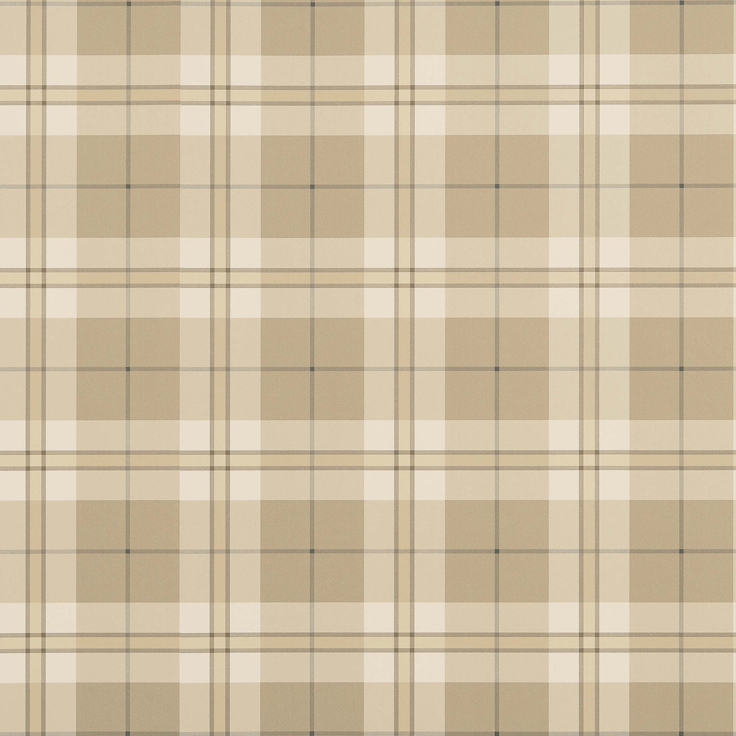 Thibaut Stripes & Checks Resource Douglas Plaid Wallpaper - Camel