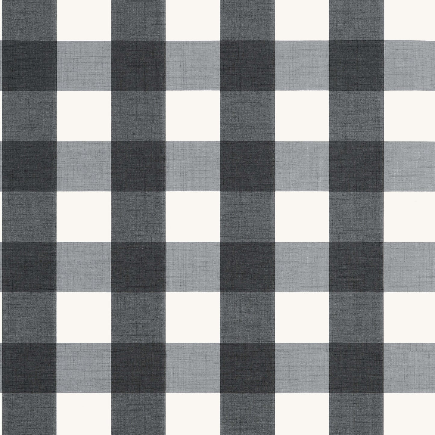 Thibaut Stripes & Checks Resource Buffalo Check Wallpaper - Black