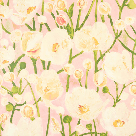 Thibaut Wanderlust Tivoli Wallpaper - Seashell Pink