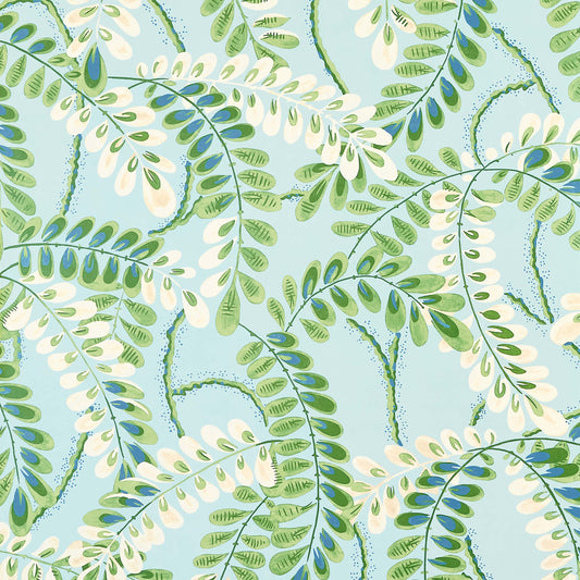 Thibaut Wanderlust Augusta Wallpaper - Turquoise