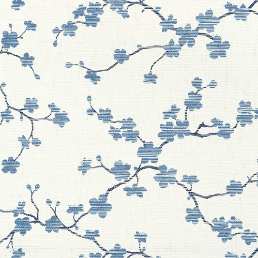 Thibaut Dynasty Sakura Wallpaper - Blue