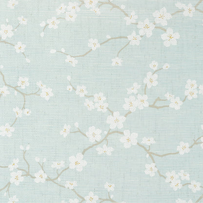 Thibaut Dynasty Sakura Wallpaper - Aqua