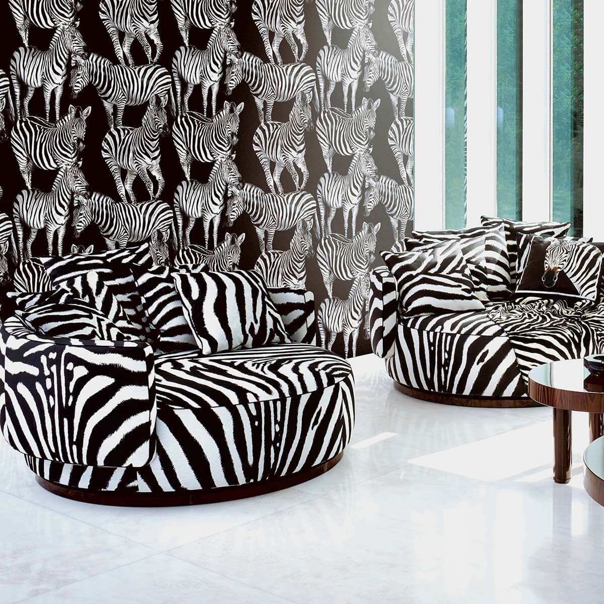 Seabrook Dolce & Gabbana Multi Zebra Wallpaper Mural - Tullio