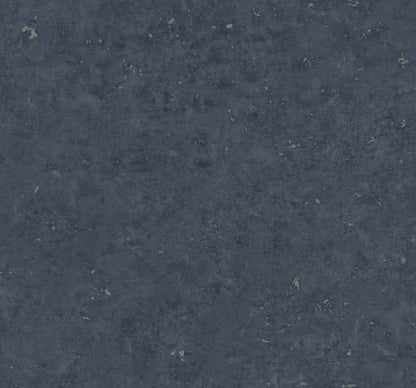 Seabrook Even More Textures Cement Faux Wallpaper - Storm Blue & Metallic Graphite