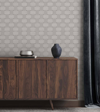 Seabrook Even More Textures Basketweave Wallpaper - Mirage