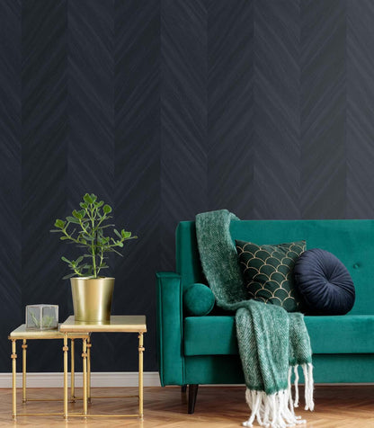 Seabrook Even More Textures Chevron Wood Wallpaper - Baikal