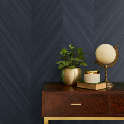 Seabrook Even More Textures Chevron Wood Wallpaper - Baikal