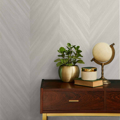 Seabrook Even More Textures Chevron Wood Wallpaper - Crest