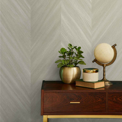 Seabrook Even More Textures Chevron Wood Wallpaper - Bister