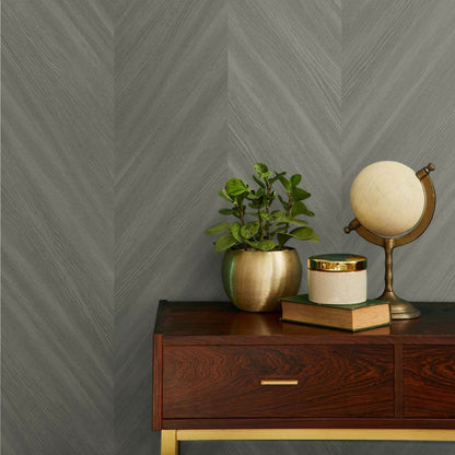 Seabrook Even More Textures Chevron Wood Wallpaper - Veneer