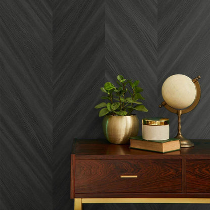 Seabrook Even More Textures Chevron Wood Wallpaper - Apex