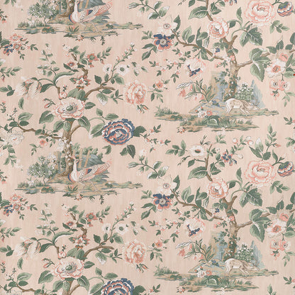 54 in. Thibaut Boxwood Forest Lodge Wallpaper - Apricot