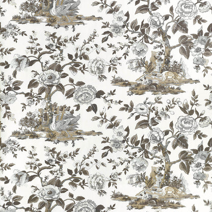 54 in. Thibaut Boxwood Forest Lodge Wallpaper - Brown & White