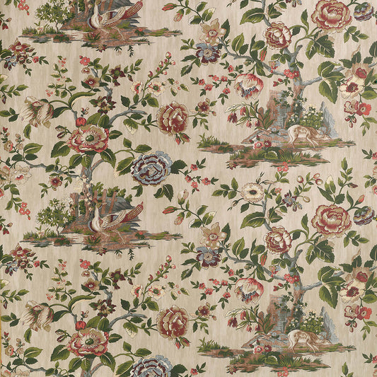 54 in. Thibaut Boxwood Forest Lodge Wallpaper - Flax