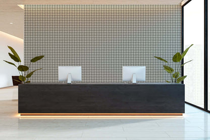 Mitchell Black Tailored Check Wallpaper - Walnut