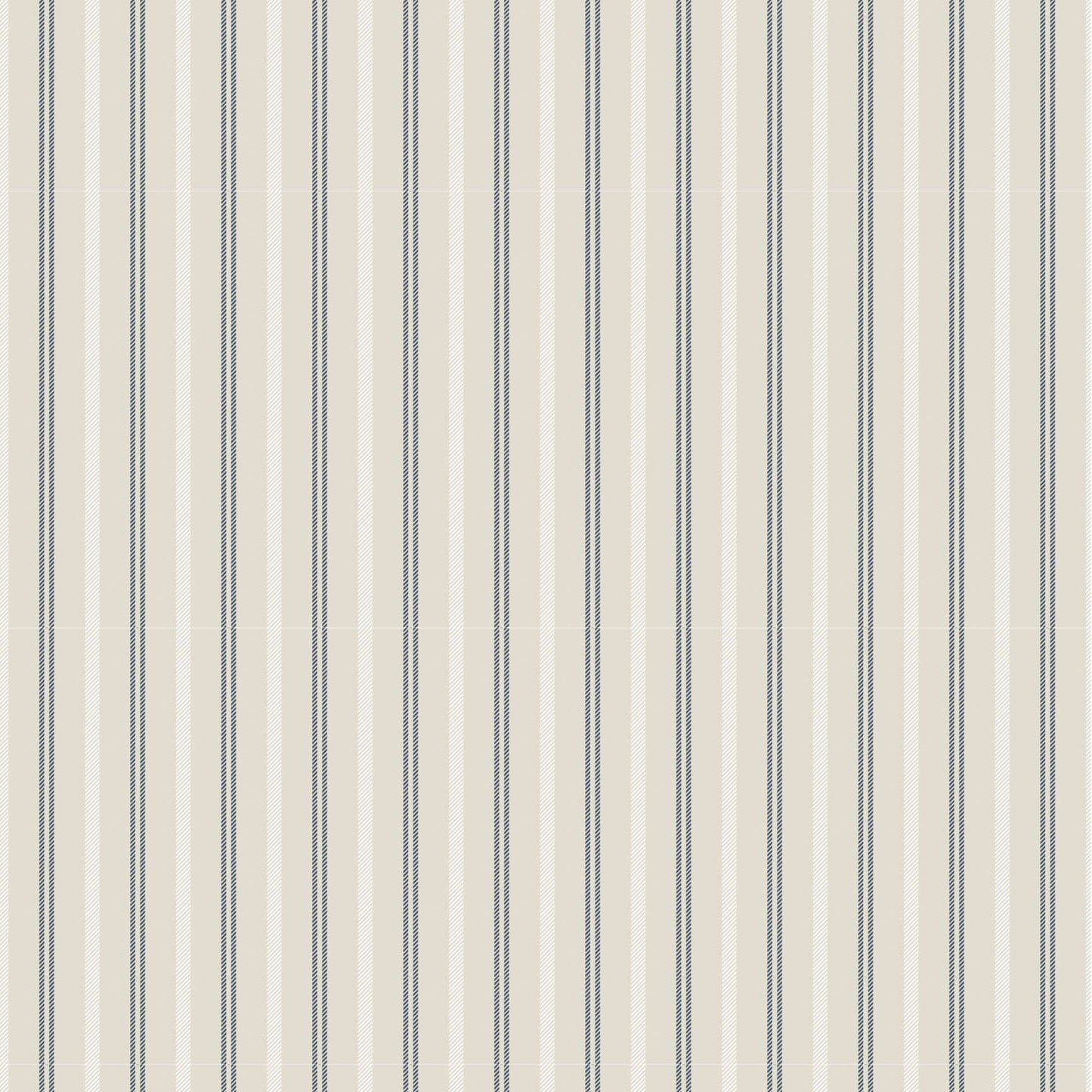 Mitchell Black Tailored Stripe Wallpaper Sample - Oxford Blue