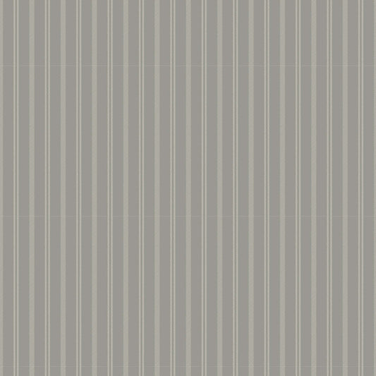 Mitchell Black Tailored Stripe Wallpaper - Walnut