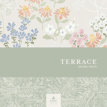 A-Street Prints Terrace Divine Wallpaper - Light Blue