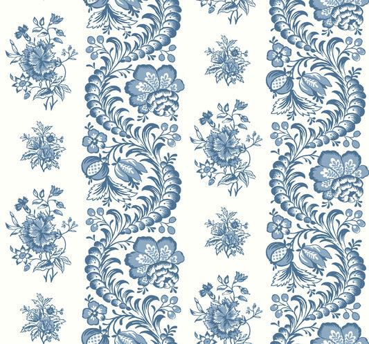 Antonina Vella Jardin Beaumont Wallpaper - Blue