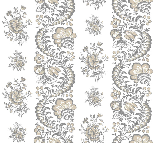 Antonina Vella Jardin Beaumont Wallpaper - Charcoal