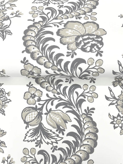 Antonina Vella Jardin Beaumont Wallpaper - Charcoal