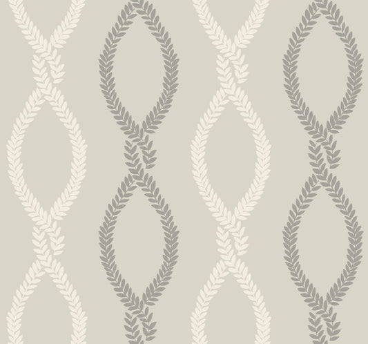 Antonina Vella Jardin Laureate Wallpaper - Grey