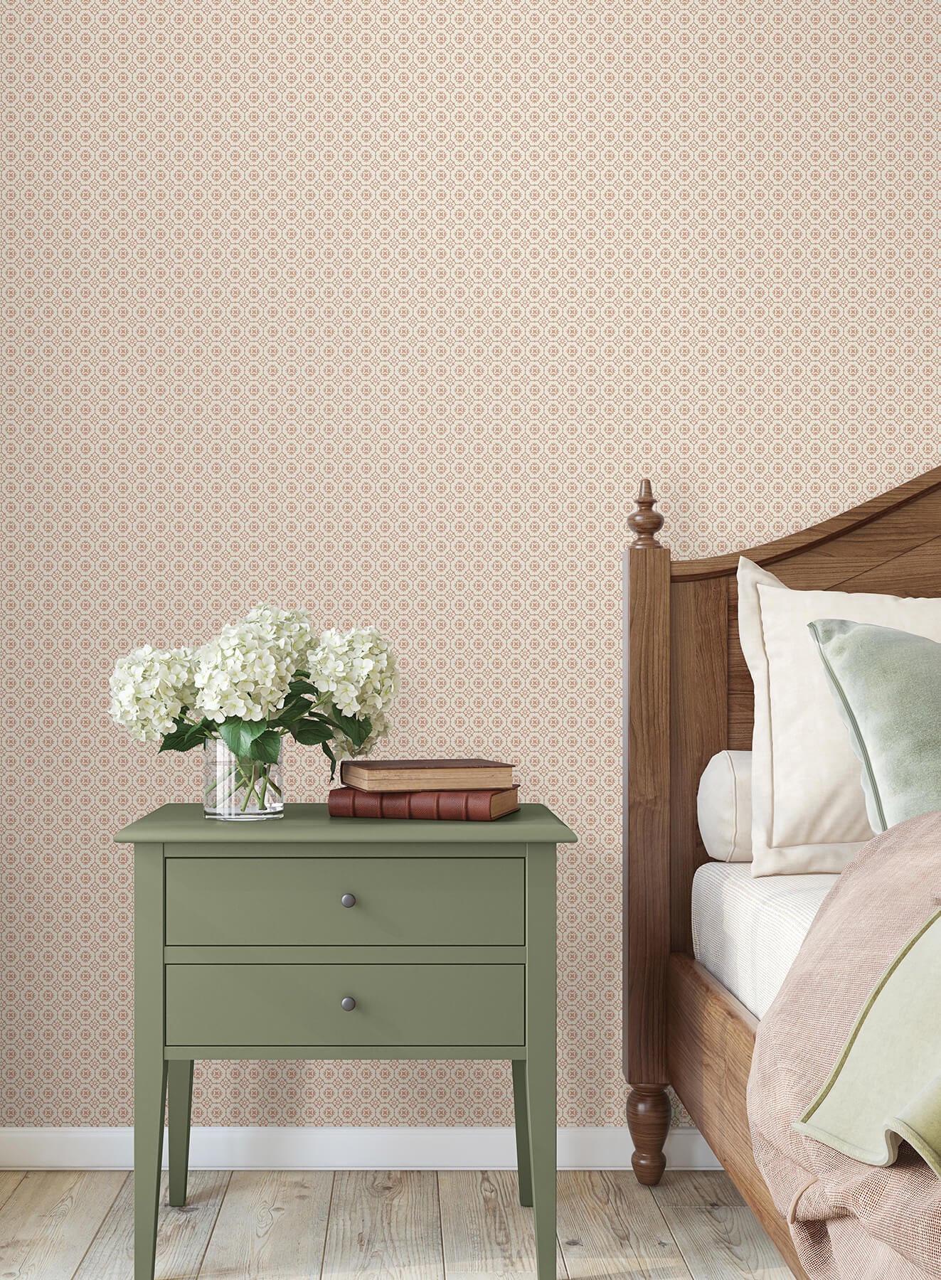 Antonina Vella Jardin Priti Wallpaper - Rose