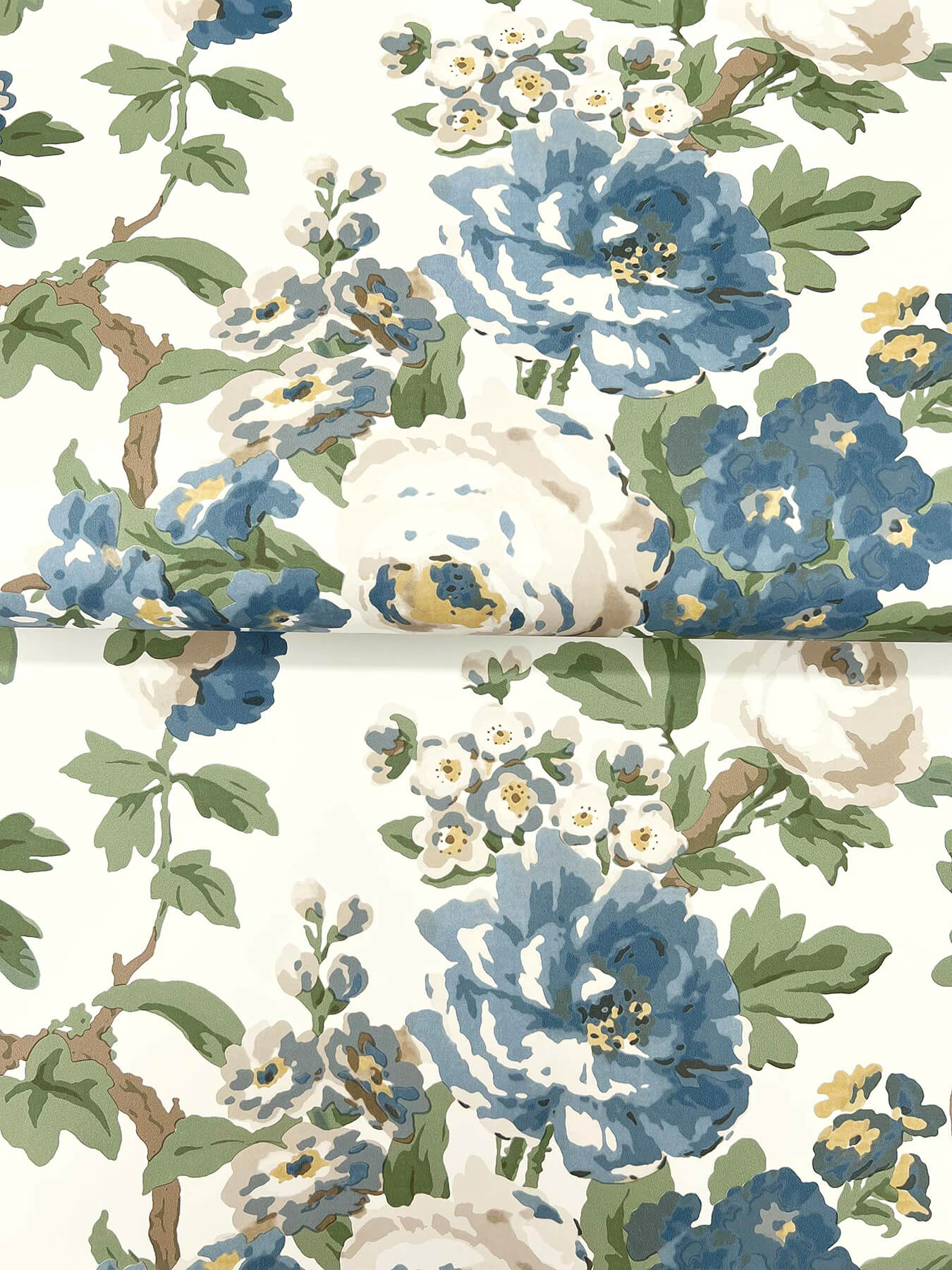 Antonina Vella Jardin Beatrix Wallpaper - Blue & Green