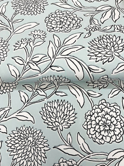 Antonina Vella Jardin Chatsworth Garden Wallpaper - Sky Blue