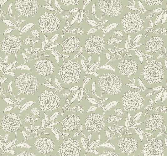 Antonina Vella Jardin Chatsworth Garden Wallpaper - Celery