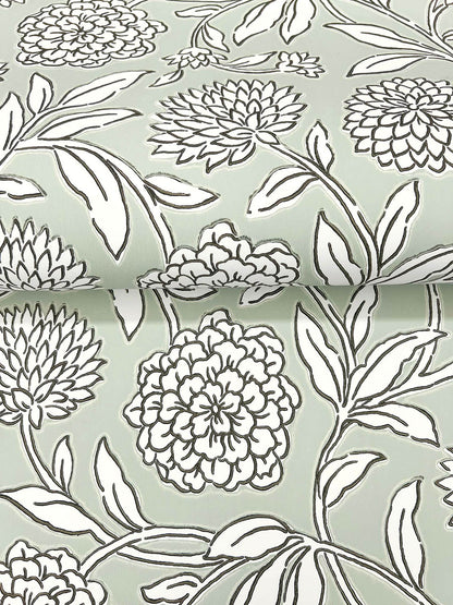 Antonina Vella Jardin Chatsworth Garden Wallpaper - Celery