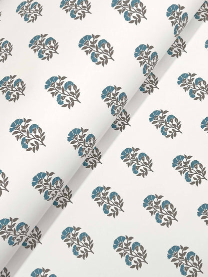 Antonina Vella Jardin Sylvie Wallpaper - Aegean & Mink