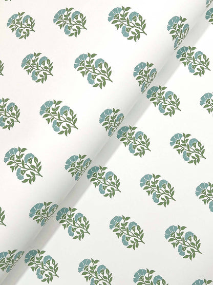 Antonina Vella Jardin Sylvie Wallpaper - Sky & Green