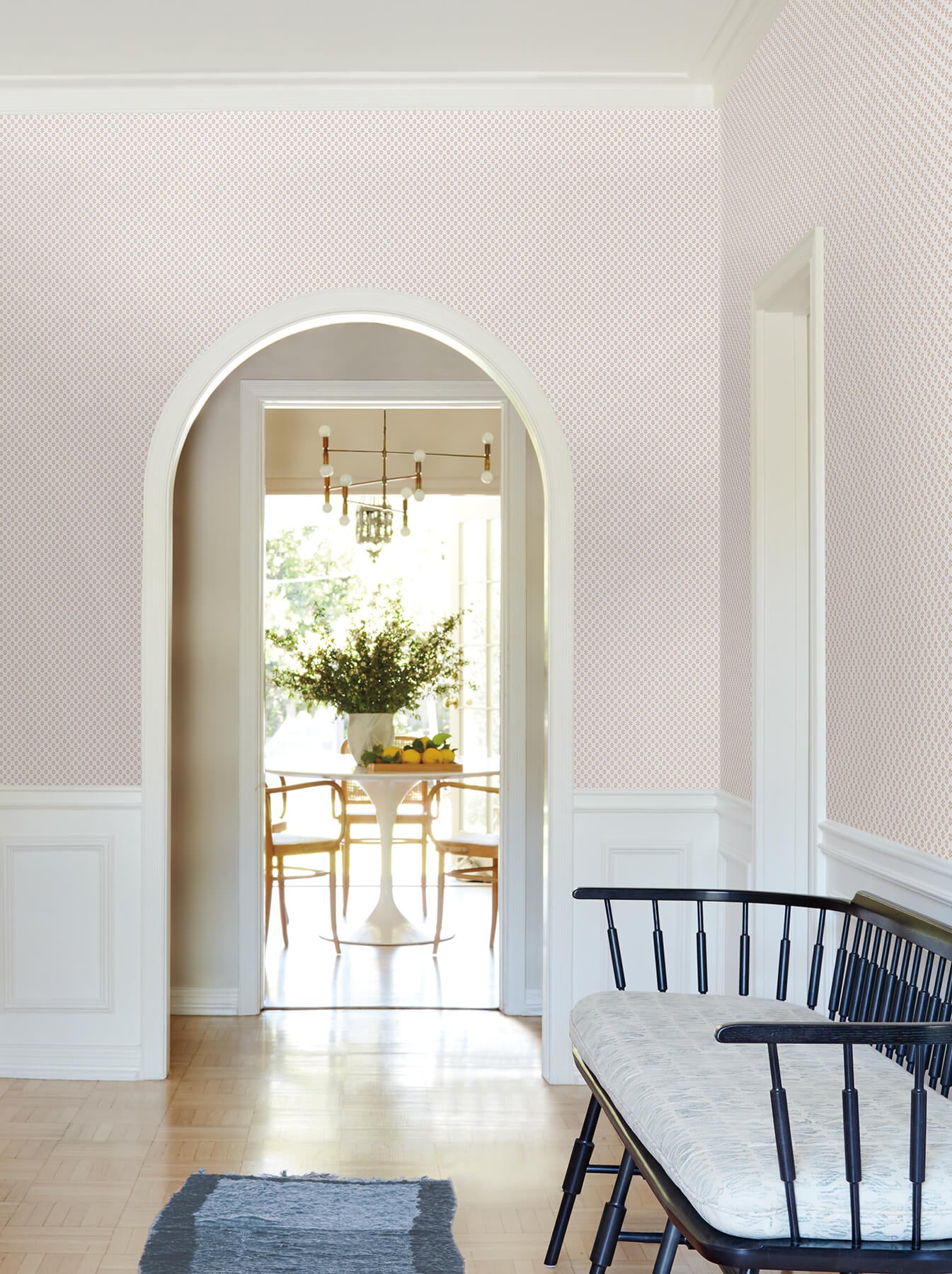 Antonina Vella Jardin Brioni Wallpaper - Pink