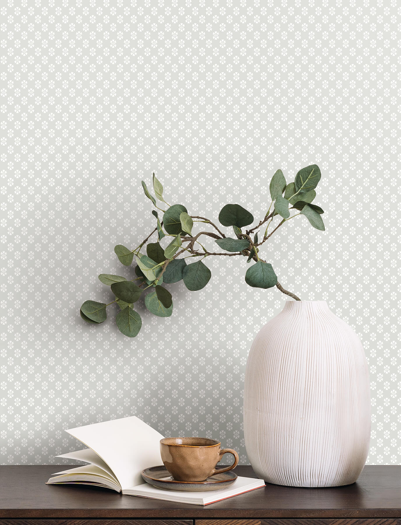 Antonina Vella Jardin Brioni Wallpaper - Grey